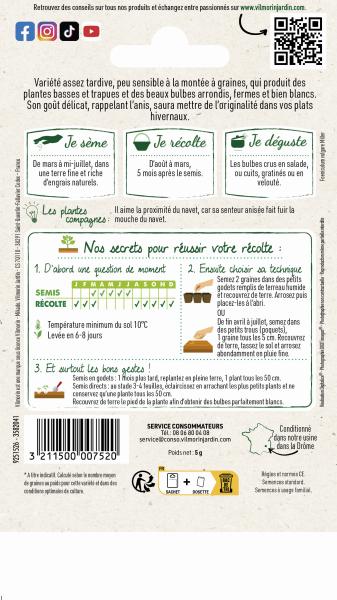 Potagères - Fenouil Doux de Florence - MEDIA_PACKAGING_VERSO